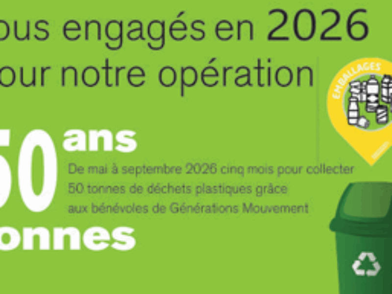 50 tonnes de déchets plastiques pour les 50 ans de Générations Mouvement, relevez le défi !